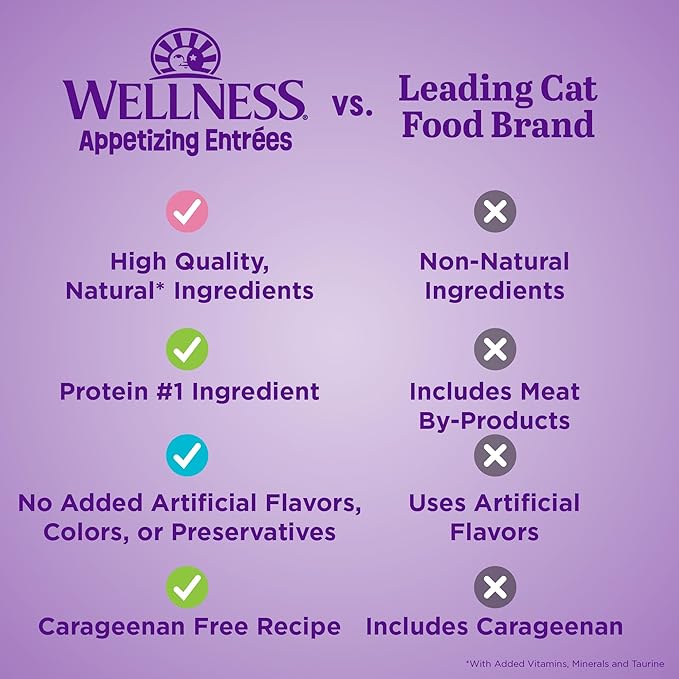 Wellness® Appetizing Entrées™ Flaked Tuna & Tilapia Recipe in Broth Natural Wet Cat Food, 1.4 oz Pouch (Pack of 8)