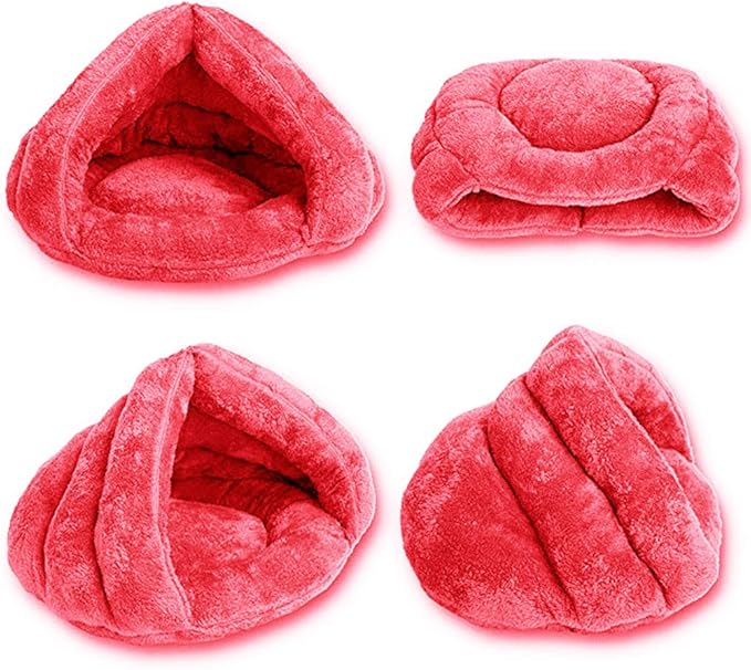 Pet Tent Cave Bed for Small Medium Puppies Kitty Dogs Cats Pets Sleeping Bag Thick Fleece Warm Soft Dog Bed Cuddler Burrow House Hole Igloo Nest Cozy Bed for Cat Puppy
