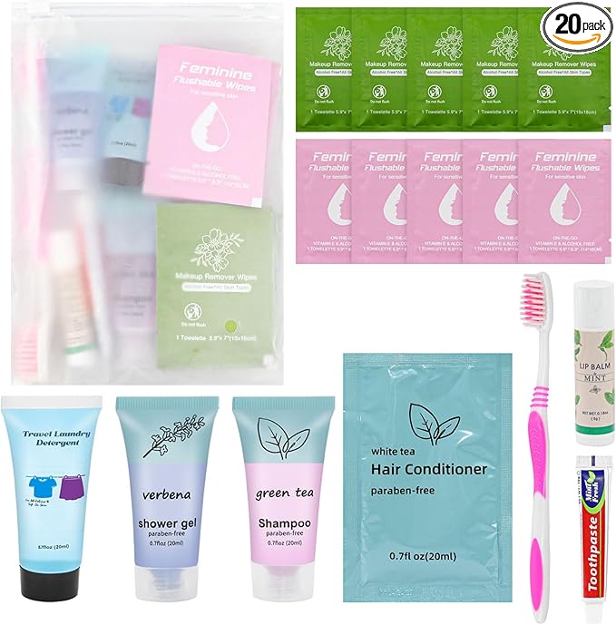 Bulk Hygiene Kits Care Package for Homeless,Basic Toiletry Kits Travel Toothbrush and Toothpaste Set for Homeless Hotel, Home, Camping, Travel, Charity (20)