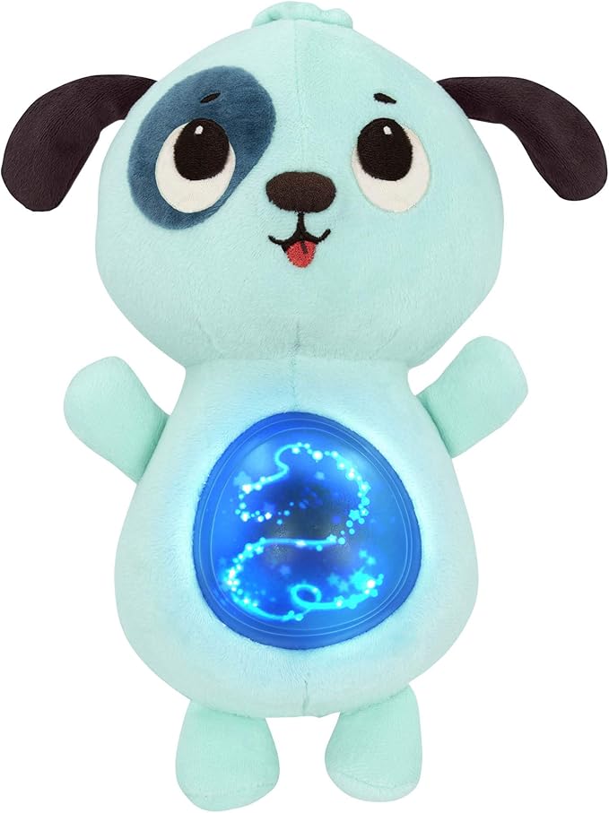 B. toys- B. baby –Baby Soothing Plush Dog- Glowing Tummy with Lights & Sounds- Twinkle Tummies Dog–6 Months +