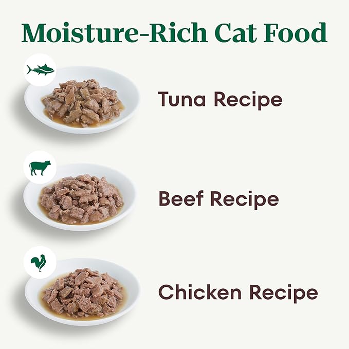 Nutro Wet Cat Food Cuts in Gravy MultiPack: Beef, Tuna, and Chicken Recipes; (24) 2.64 oz. Trays
