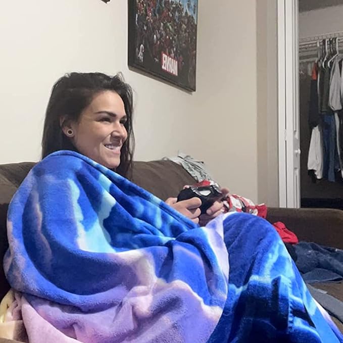 Dawhud Direct Unicorn Fleece Blanket for Girls and Kids - 75 x 90 Inch Super Soft Girls Blanket for Bed Couch or Travel - Plush Throw with Magical Unicorn Design for Cozy Everyday Use - King Size