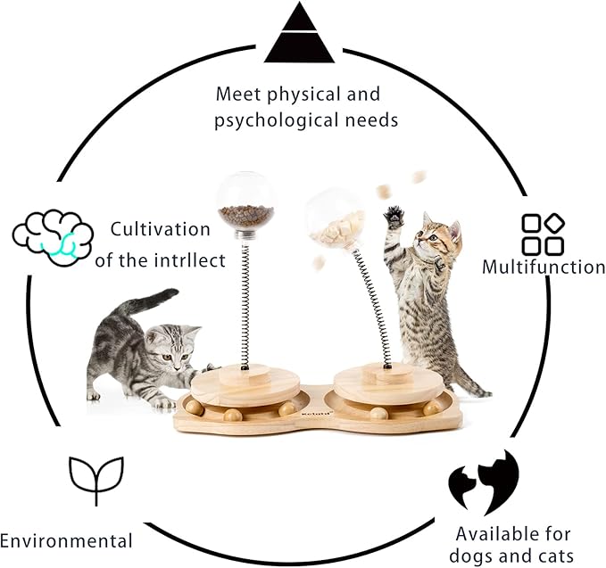 Ulong Cat Toys, Interactive Cat Dog Feeder Toy, Pet Exercise Toys, Cat Toys for Indoor Cats/Kitten as Cat Gifts, Patented Product (Large)