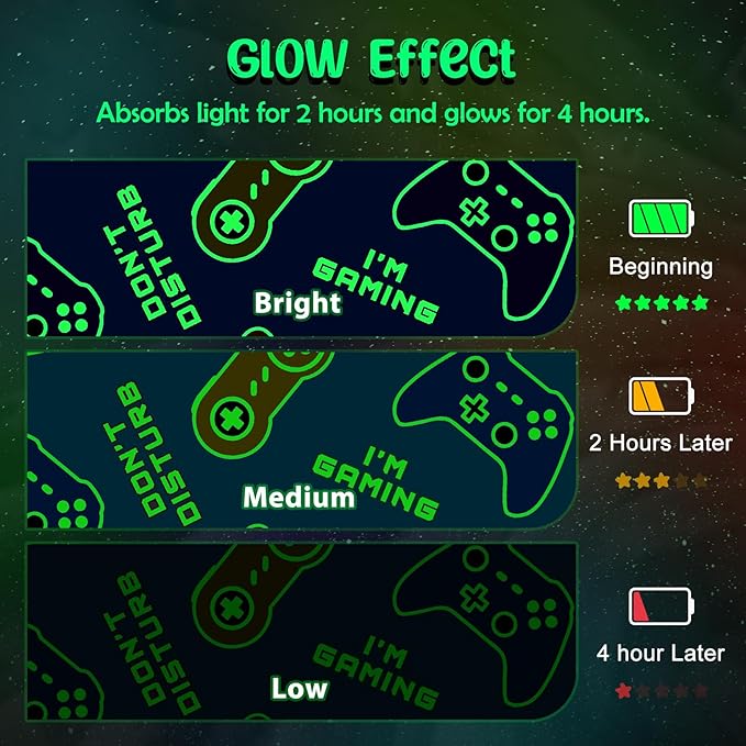 Levens Glow in The Dark Gaming Blanket for Boys - Christmas Easter Valentine's Gifts Toys for Teens, Gamer Stuff Controller Throw Decor Presents Kids Age 8 9 10 11 12 13 14 15 Year Old Boy 50"x60"