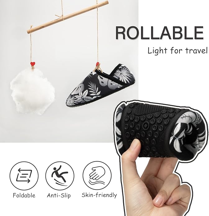 ATHMILE House Slippers for Women Men Indoor Barefoot Slippers Socks Furry Slip on House Shoes Cozy Comfy Slippers for Home Bedroom Travel Yoga