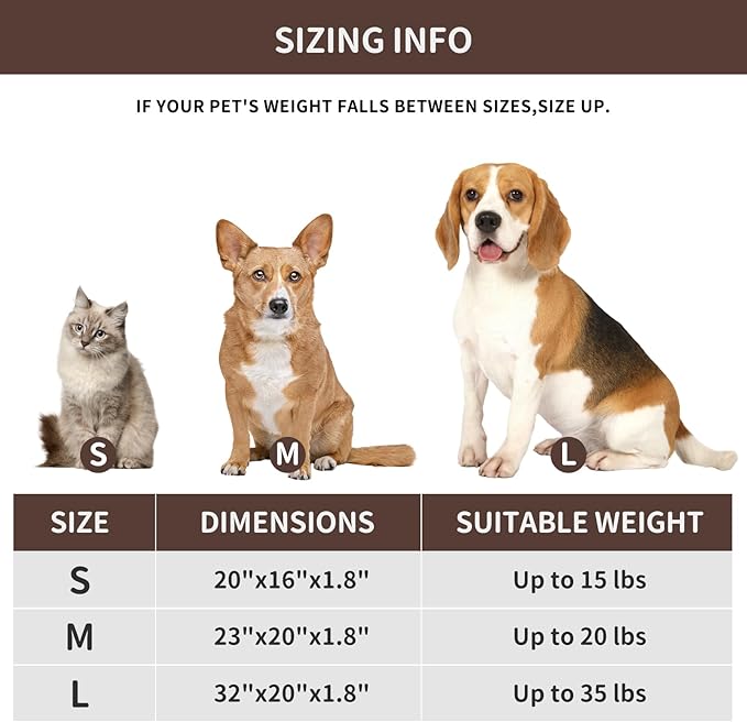 NAMOTEK Outdoor Heated Pet Bed for Cats Dog in Winter with Orthopedic Foam Base Auto Constant Temperature Electric Heating Pad & Waterproof Liner for Dog House Cabin Cot Doorway(23"L x 19"W x 1.7"Th)