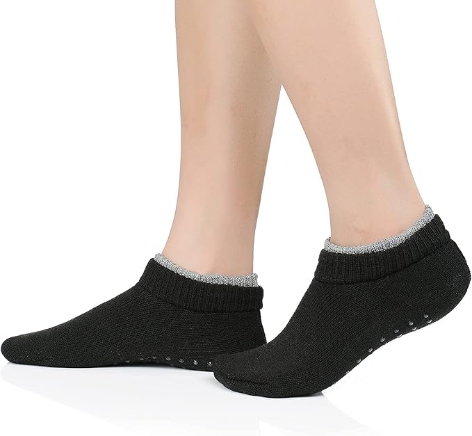 American Trends Fuzzy Socks for Women with Grippers Non Slip Christmas Socks