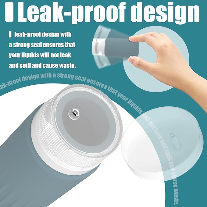 16 Pack Travel Bottles Set, TSA Approved Travel Bottles for Toiletries, BPA Free Leakproof Silicone Travel Size Containers Set for Shampoo Conditioner Lotion Body Wash & Body Wash Accessories