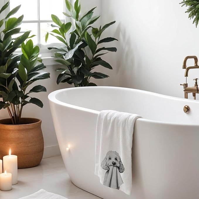 Poodle Hand Towels for Bathroom, Dog Bathroom Hand Towels, Poodle Dog Bathroom Decor, Funny Hand Towels, Poodle Gifts for Women, Standard Poodle Gifts, 16x24 Inch