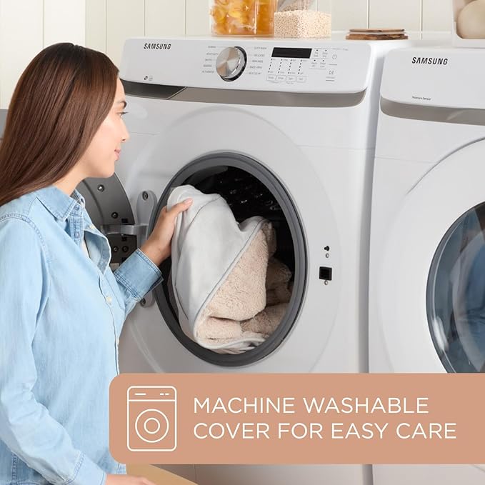 TOWN & COUNTRY EVERYDAY CuddleTown Comfy Solid Bolster Sofa Pet Bed, Supportive & Calming Egg Crate Foam, Water Repellent, Non-Slip Bottom, Machine Washable Cover, Cream, Large 35"x25"x8"