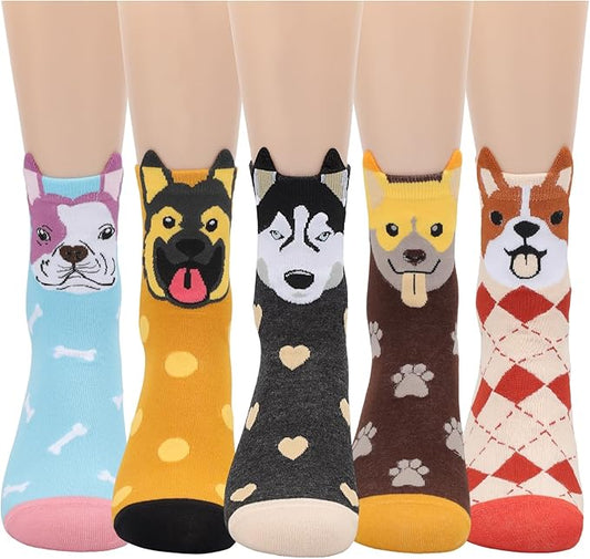 AGRIMONY Women's Cat Socks Cute Animal Socks Dog Valentines Easter Fun Gifts for Women