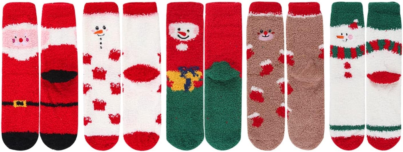 Benefeet Sox Cute Animal Fuzzy Socks for Women Girls Funny 3D Animal Cozy Socks Fluffy Slipper Socks Plush Comfy Soft Socks