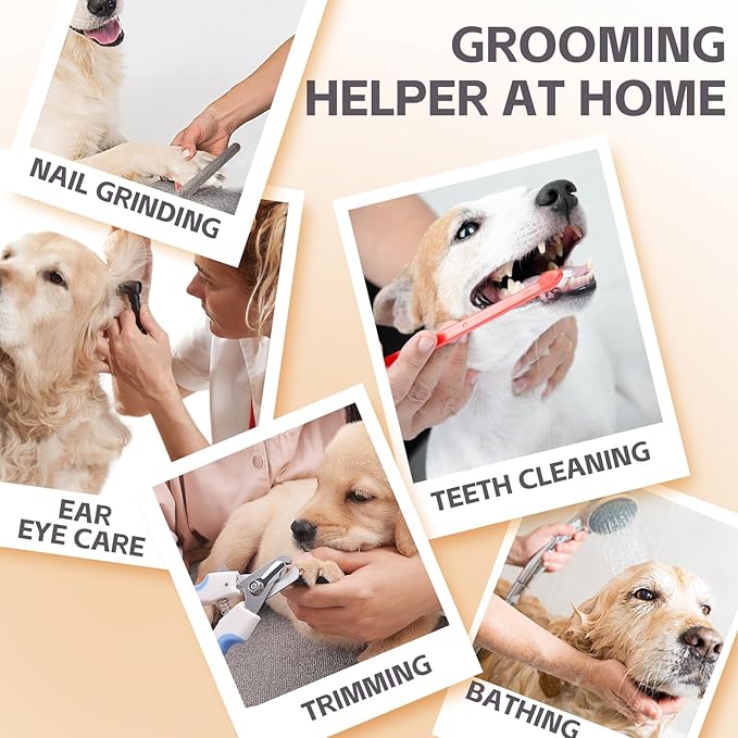 Dog Grooming Hammock Harness for Small Cats Dogs, Dog Grooming Sling for Cutting Nails, Pet Grooming Harness Hanging Holder Hanger for Nail Trimming with Nail Clippers, Nail File