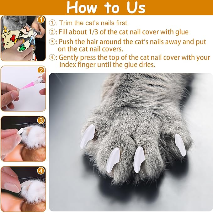 BABORUI Cat Grooming Wrap for Cutting Nails - Self-Adhesive Cat Swaddle Wrap with Nail Clipper Nail Cover, Anti-Scratch Cat Burrito Wrap for Nail Trimming, Cat Grooming Supplies