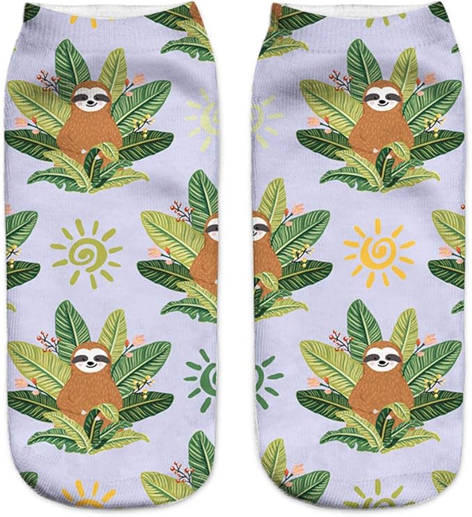 Benefeet Sox Womens Girls Funny Crazy Ankle Socks - Fun Novelty 3D Print Pattern Silly Cute Animal Food