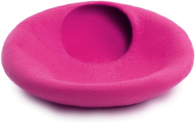 Woolygon Premium Wool Cat Cave Bed - Felt Cat Cave Handmade from 100% Merino Wool, Eco-Friendly Felt Cat Bed for Indoor Cats and Kittens
