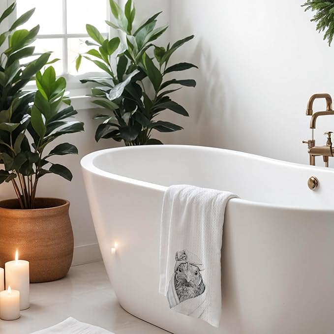 Funny Chicken Towels, Decorative Hand Towels, Kids & Animal Bathroom Decor, 16x24 Inch