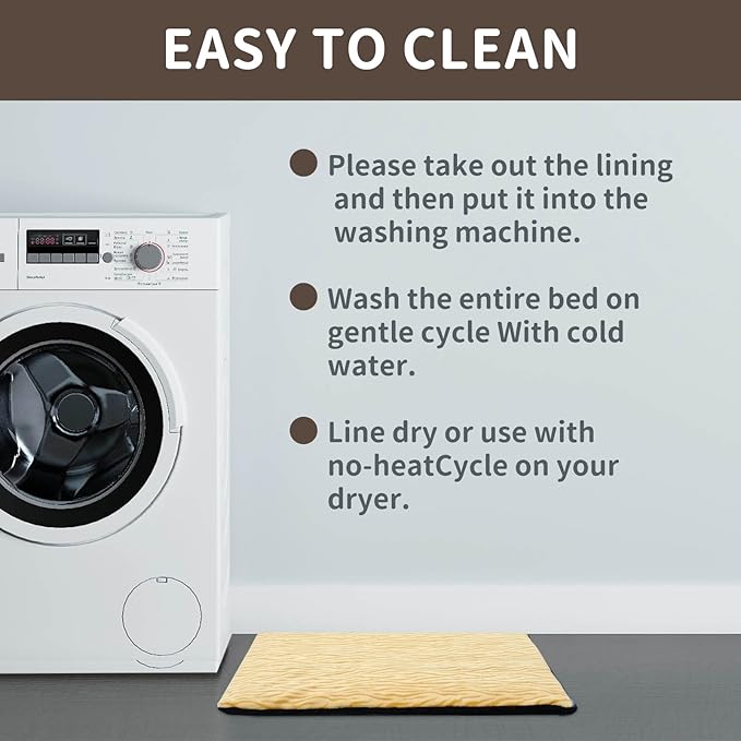 Self-Warming Cat Bed Indoor/Outdoor Super Soft Self Heating Pet Mat Washable Thermal Pad for Cat & Dog 21x15.7 inch