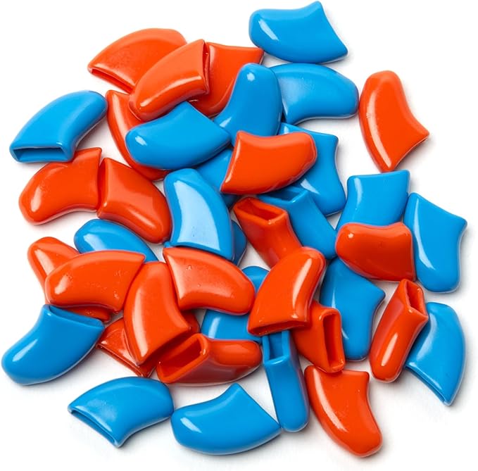 Soft Claws Nail Caps for Dogs with Non-Slip Design Made in USA - 40 Dog Nail Covers for Long-Lasting Protection of Floors and Furniture - Blue & Orange, XXL