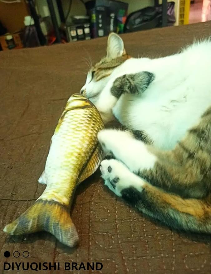 Cat Toy Gift Set - 5 Colorful Bell Balls + Fish-Shaped Catnip Toy, Perfect for Interactive Play, Anxiety Relief, Digestion Aid, Exercise, for All Cats