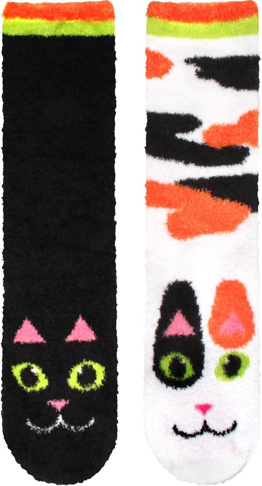 BambooMN Super Soft Warm Cute Women's Animal Non-Slip Fuzzy Fluffy Crew Winter Home Socks