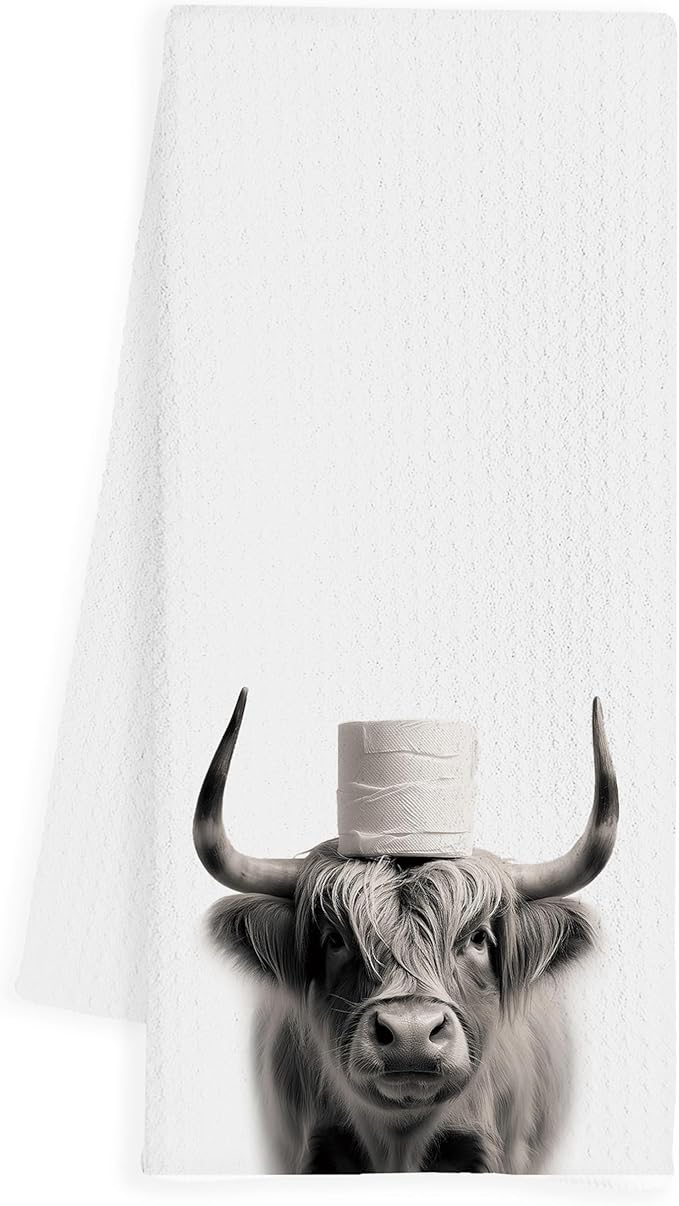 Cow Hand Towels for Bathroom, Cows Bathroom Hand Towels, Cow Bathroom Decor, Cow Lover Gifts, Cow Gifts for Woman, Cow Themed Gifts, 16x24 Inch