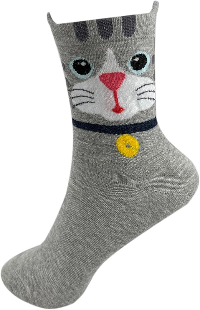 Bestjybt Women's Cat & Dog Socks - Cute Animal Socks for Holidays & Gifts