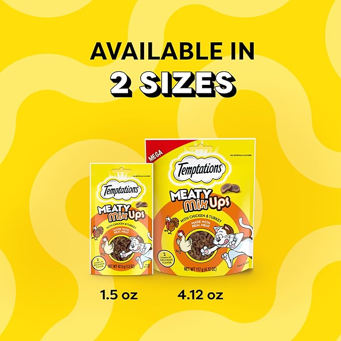 Temptations Meaty MixUps with Chicken & Turkey Savory Cat Treats, 1.5 Oz (Pack of 7)