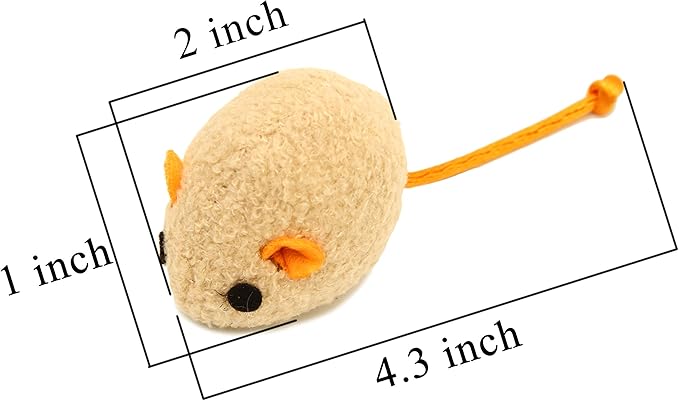 Youngever 20 Pcs Cat Toys, Catnip Mice, Cat Mouse Toys, Catnip Cat Toys, Interactive Play for Cat, Puppy, Kitty, Kitten (Grey)