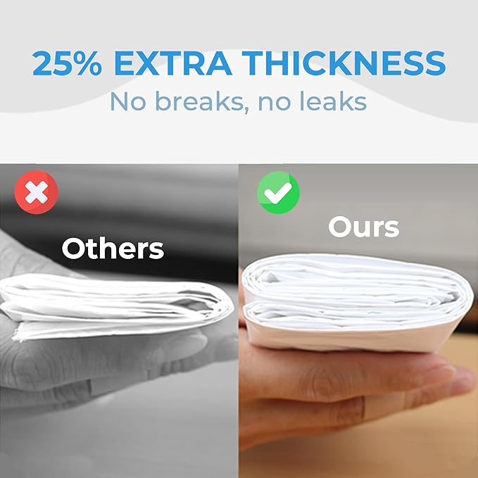 20 Pack Cat Litter Bags with Drawstring, Heavy Duty Cat Litter Box Liners Compatible with Litter-Robot 3/4 Waste Bags Replacement