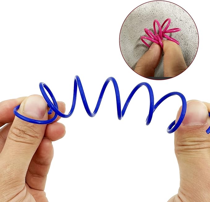 Sheldamy Cat Spring Toy Spiral, 108 Pack Folded Coil Springs for Indoor Cats, Plastic Colorful Fitness Play