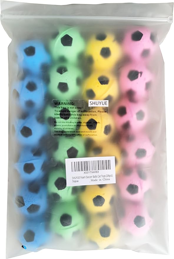 Foam Soccer Balls Cat Toys (Balls Cat Toys (24pcs))