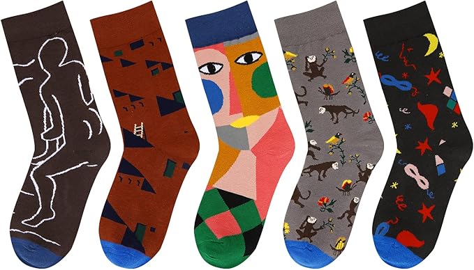 Benefeet Sox Womens Novelty Funny Crew Socks Girls Cute Animal Colorful Floral Patterned Silly Funky Casual Cotton Socks