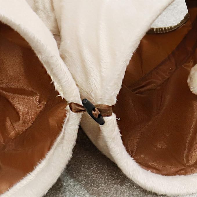 LeerKing Non Crinkle Cat Tubes and Tunnels Bunny Interactive Toys 47" x 10" for Rabbits Puppy Kitten 2 Windows