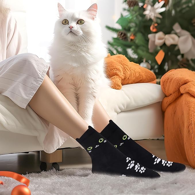AGRIMONY Women's Cat Socks Cute Animal Socks Dog Valentines Easter Fun Gifts for Women