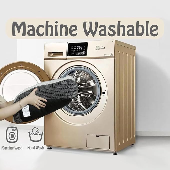 Dog Beds for Small Dogs, Cute Cat Beds for Indoor Cats, Super Soft Washable Cat Bed with Anti-Slip & Water-Resistant Bottom, Luxury Durable Kitten Bed and Puppy Bed, Square Grey Animal Pet Beds