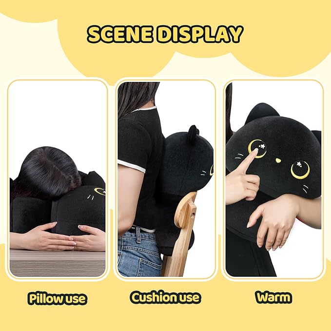 Squishy Cloud-Like Softness, Trending Kawaii Cat Mushroom Plush Pillow, A Must-Have Collectible for Young Adults, Perfect for Kids, Toddlers Girls, Stuffed Animal Decor (8")