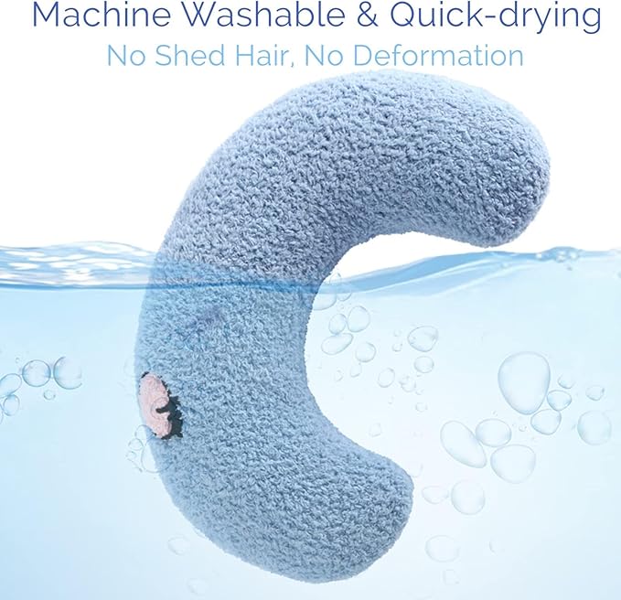 Les Arbres Fair Little Pillow for Cats, Ultra Soft Fluffy Pet Calming Toy Half Donut Cuddler for Joint Relief Sleeping Improve Machine Washable