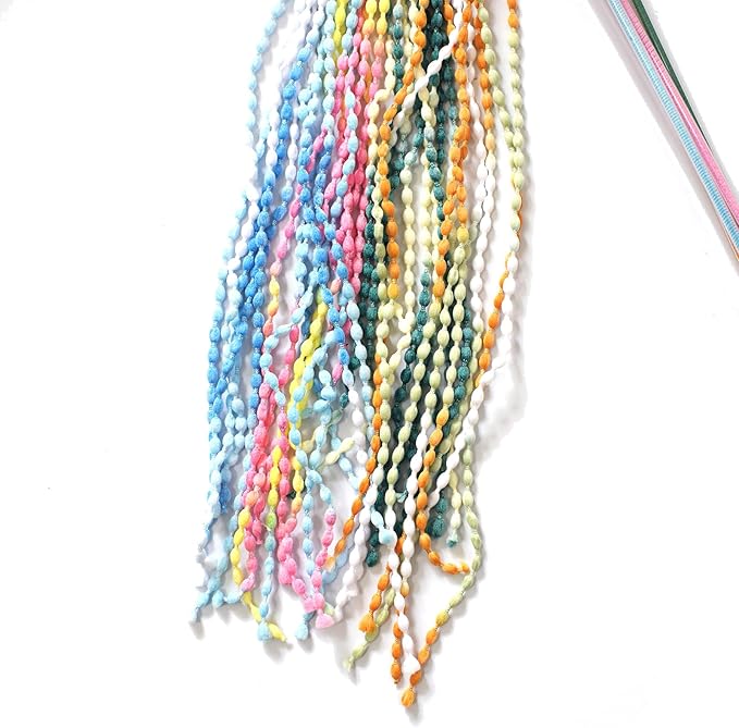 IUHKBH Cat Teaser Toys, 4 PCS Plush Srtip Cat Wands Interactive Cat Teasing Stick Vibrant Cat Teaser Wands with Bell for Cat Kitten Having Fun Exerciser Playing