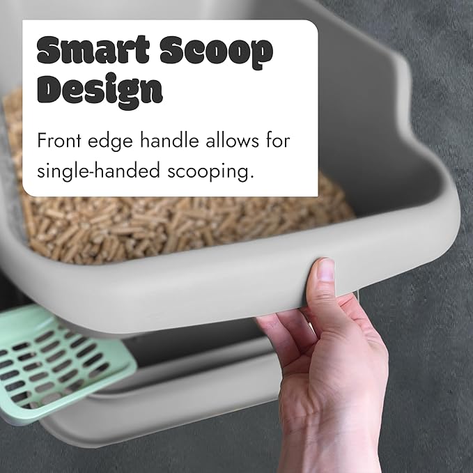 2-Pack Mr. Catman Wood & Pine Pellet Cat Sifting Litter Box Kitty Litter System, Sifter Pan & Extra-Large 7-Day Waste Storage Tray - Less Tracking, Easy Clean, Non-Stick, Odor Control, Anti-Leakage