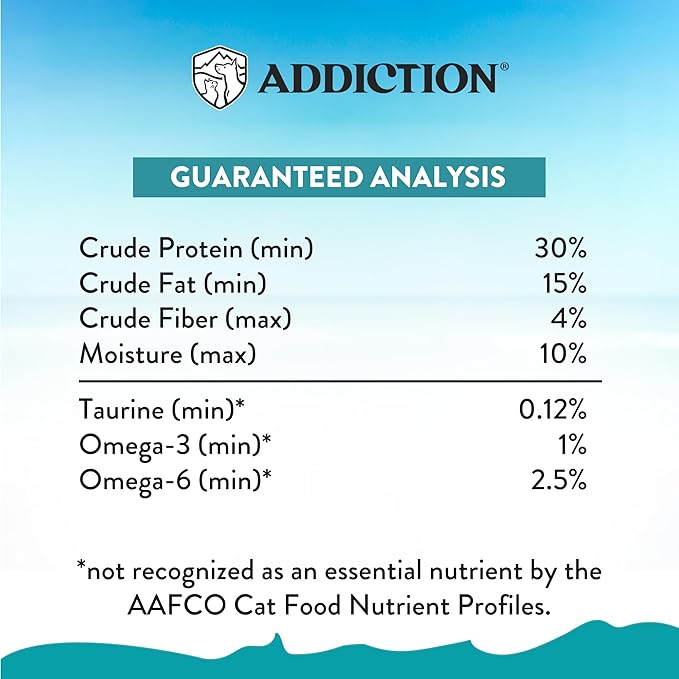 Addiction Salmon Bleu – Premium New Zealand King Salmon Recipe – Skin, Coat & Cognitive Health - Complete & Balanced - Omega-3 Rich - Grain-Free Dry Cat Food for All Life Stages – 4lbs