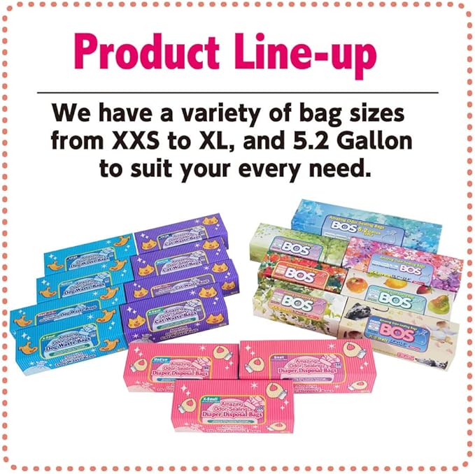 BOS Amazing Odor Sealing Cat Waste Bags - Durable and Unscented [Size: S, Color: light blue] (90 count, Pack of 1) (90 Bags)★May be too small to get a litter scoop inside!