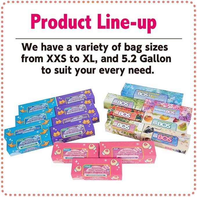 BOS Amazing Odor Sealing Cat Waste Disposal Bags - Durable, Unscented[Size: L, Color: light blue] (60 Count, Pack of 2) (120 Bags) ★NOT a litter box liner