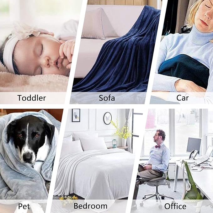 Ultra-Soft Microfiber Throw Blanket 350 GSM Fuzzy Fleece Blanket for Adults Kids Gift Couch, Sofa, Bed Daisy 60"x50"