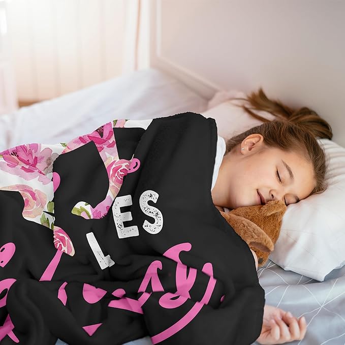 Horse Gifts for Girls Women, Horse Blanket for Girls, Just a Girl Who Loves Horses, Best Horses-Lover Stuff Birthday Christmas Ideas Blanket 40"X50"