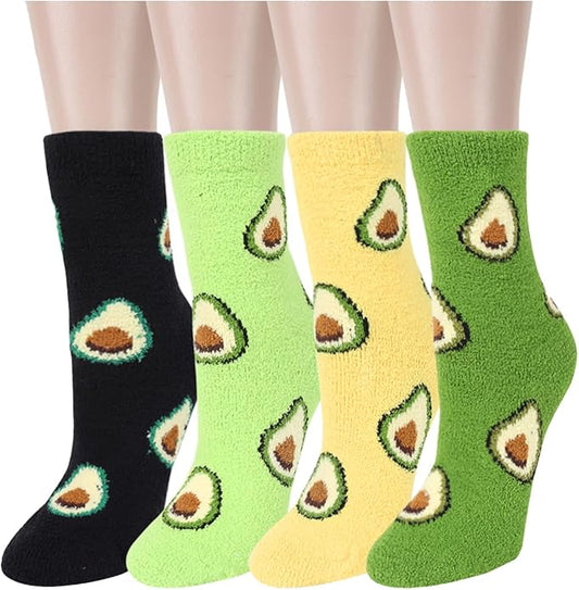 Benefeet Sox Cute Animal Fuzzy Socks for Women Girls Funny 3D Animal Cozy Socks Fluffy Slipper Socks Plush Comfy Soft Socks