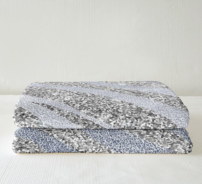 Erosebridal Zebra Throw Blanket - Gray Animal Print Fleece, Silver Glitter Sherpa, Twin Size Trippy Sequins, Ultra Soft Cozy Breathable Bed Blanket