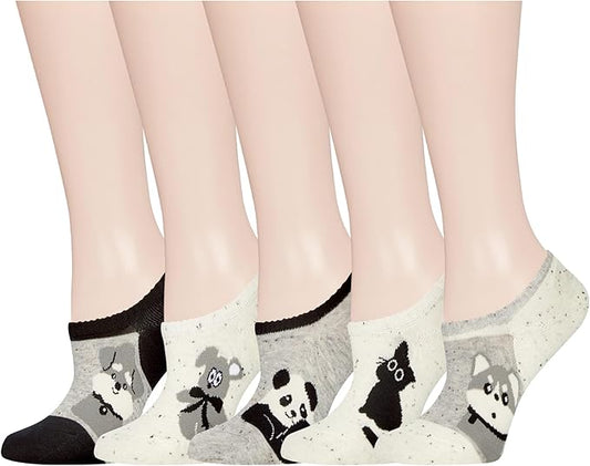 Benefeet Sox Womens Girls Cute No Show Liner Socks Non Slip Funny Patterned Low Cut Socks Novelty Cotton Loafer Footies Sock
