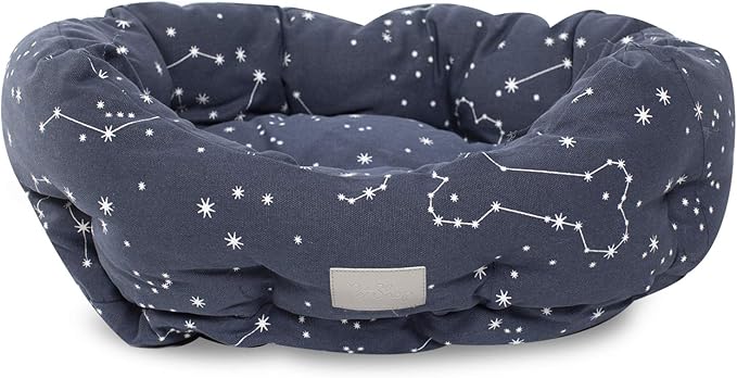Fringe Studio Pet Bed, Celestial Round Cuddler, 20 x 19 x 8 inches (203002), Small