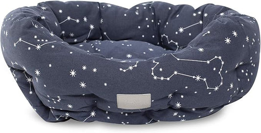 Fringe Studio Pet Bed, Celestial Round Cuddler, 20 x 19 x 8 inches (203002), Small